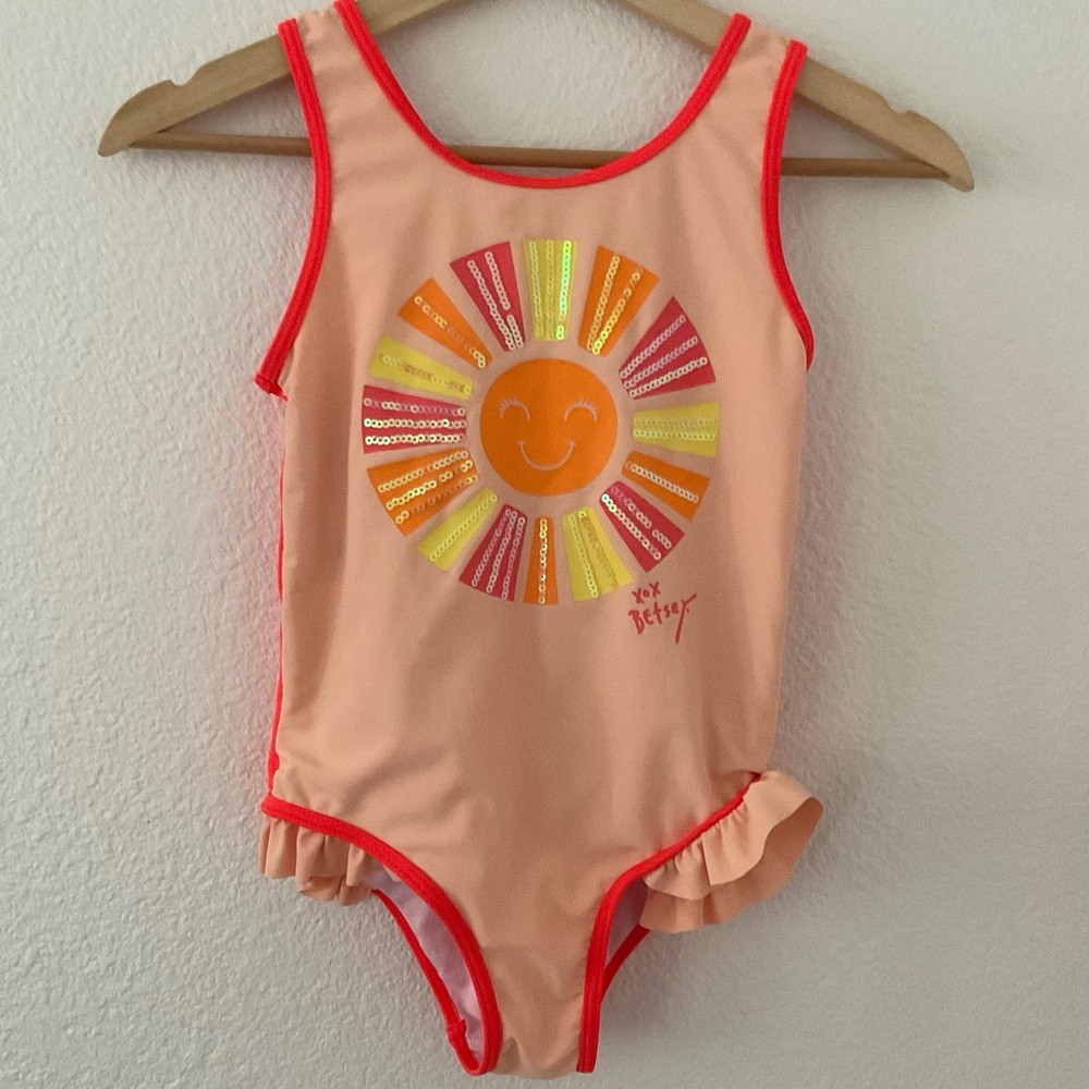 Betsy Johnson Girls Ruffle Swimwear